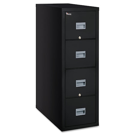 Fireking 20-13/16" W 4 Drawer File Cabinet, Black, Legal 4P2131-CBL